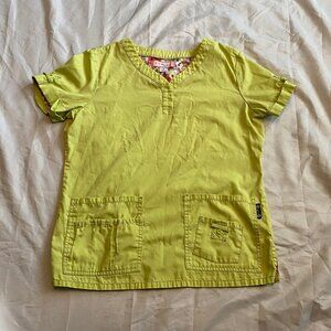 Koi by Kathie Peterson Green Womens Scrub Top